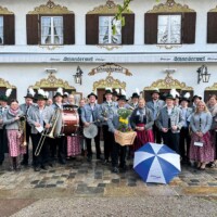 Musikkapelle Nußdorf a.Inn mit der Schirmherrin Erste Bürgermeisterin Susanne Grandauer Bezirksmusikfest 2023 , Musikkapelle Nußdorf am Inn